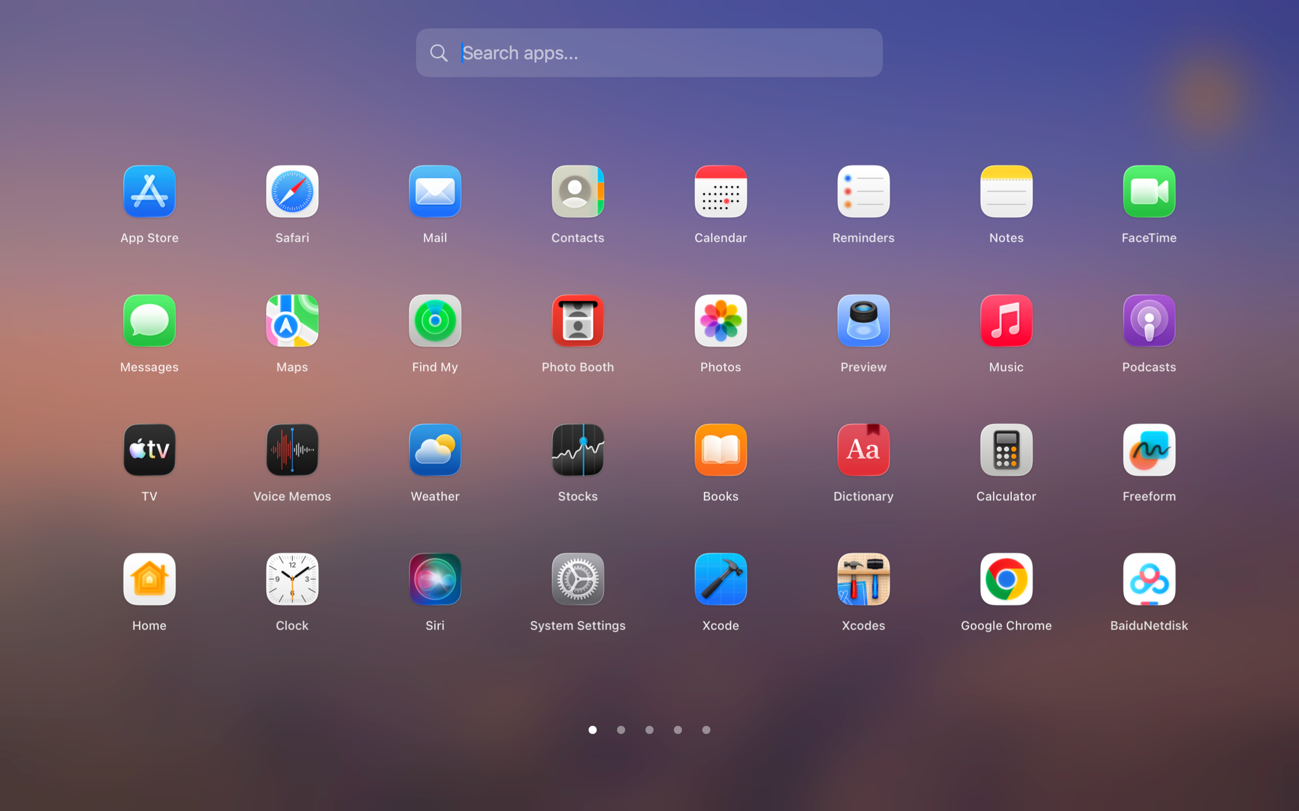 Facet app launcher screenshot